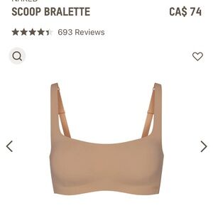 Skims naked scoop bralette